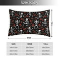 thumbnail image 2 of Salouo Skeleton with Roses Pattern Pillow Cases,1PC Pillow Covers with Envelope Closure Decorative Pillow Case for Bed Couch,Pillows Not Included-16"x24", 2 of 6