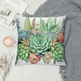 thumbnail image 2 of JEUXUS Green Succulent Pillow Cover Watercolor Botanical Plants Decor Cushion Cover for Bedroom Couch Car Wild Outdoor Gradient Leaves Cushion Case for Kids Teens Adults, 2 of 5
