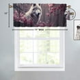 thumbnail image 4 of Wolf Window Curtains Valances Magical Forest Night Starry Moon Purple Misty Tree Flowers Window Valance for Living Room Bedroom, Kitchen Valance Rod Pocket Window Decor Curtain 54 by 18 in, 1 Panel, 4 of 6