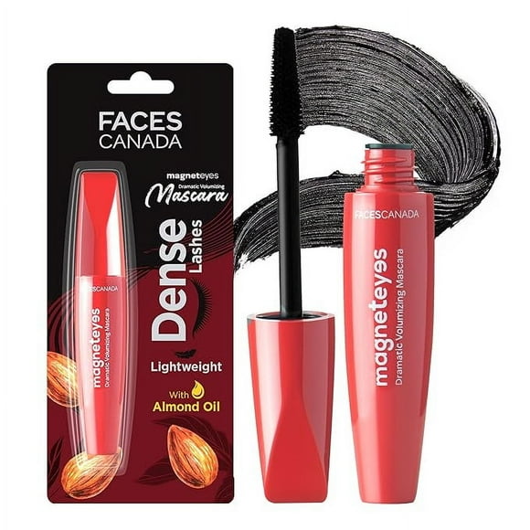 FACES Mascara Magneteye CANADA - Noir, 9.5ml / / Fini Noir Intense / Ajoute du Volume / Lavage Facile / Sans Grumeaux / Sans Cruauté
