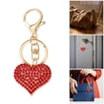 thumbnail image 2 of Osdhezcn Sparkling Heart Keychain With Full Rhinestoned Elegant Design for Daily Use, 2 of 15