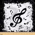 Manfei Grunge Music Note 100% Cotton Fabric 5 Yards, Treble Clef Fabric ...
