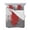 Red, variant on Quilts Twin Size Bedding Set, Red Cement Gray Lightweight Quilted Comforter, Modern Abstract Art Red Soft Reversible Bedspread Coverlet with Pillow Covers for All Season, 68" x 86"