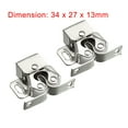 thumbnail image 5 of Uxcell Pestillo de doble rodillo para puerta de muebles con espiga tono plateado 5 paquetes, 5 of 5
