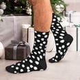 thumbnail image 7 of Vsdgher Black and White Polka Dot Unisex Crew Socks Lightweight Breathable Ventilation Ankle Socks, Mid-calf socks for Daily, 7 of 7