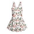 thumbnail image 4 of Uourmeti Girls' Carousel Horse & Strawberry Print Skirted One Piece Swimsuit - Cute Quick-Dry Swim Dress for Beach & Pool, 3-13 Years, 4 of 8