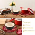thumbnail image 6 of Coolnut Love Pot Holder Set of 2, Heat Resistant Round Cotton Hot Pads Table Mats Trivets for Hot Dishes/Pot/Bowl/Teapot/Hot Pot Holders, 7"+ 9", 6 of 6