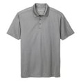 thumbnail image 4 of Yellow Rooster Mens Short Sleeve Heathered Silk Touch Polo Shadow Grey Heather M, 4 of 6