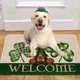 thumbnail image 5 of St. Patricks Day Door Mat Outdoor Home Decor Shamrock Gnome Decorations Welcome Doormat Saint Patrick''s Day Rug Floor Mat for Indoor 17" x 30", 5 of 6