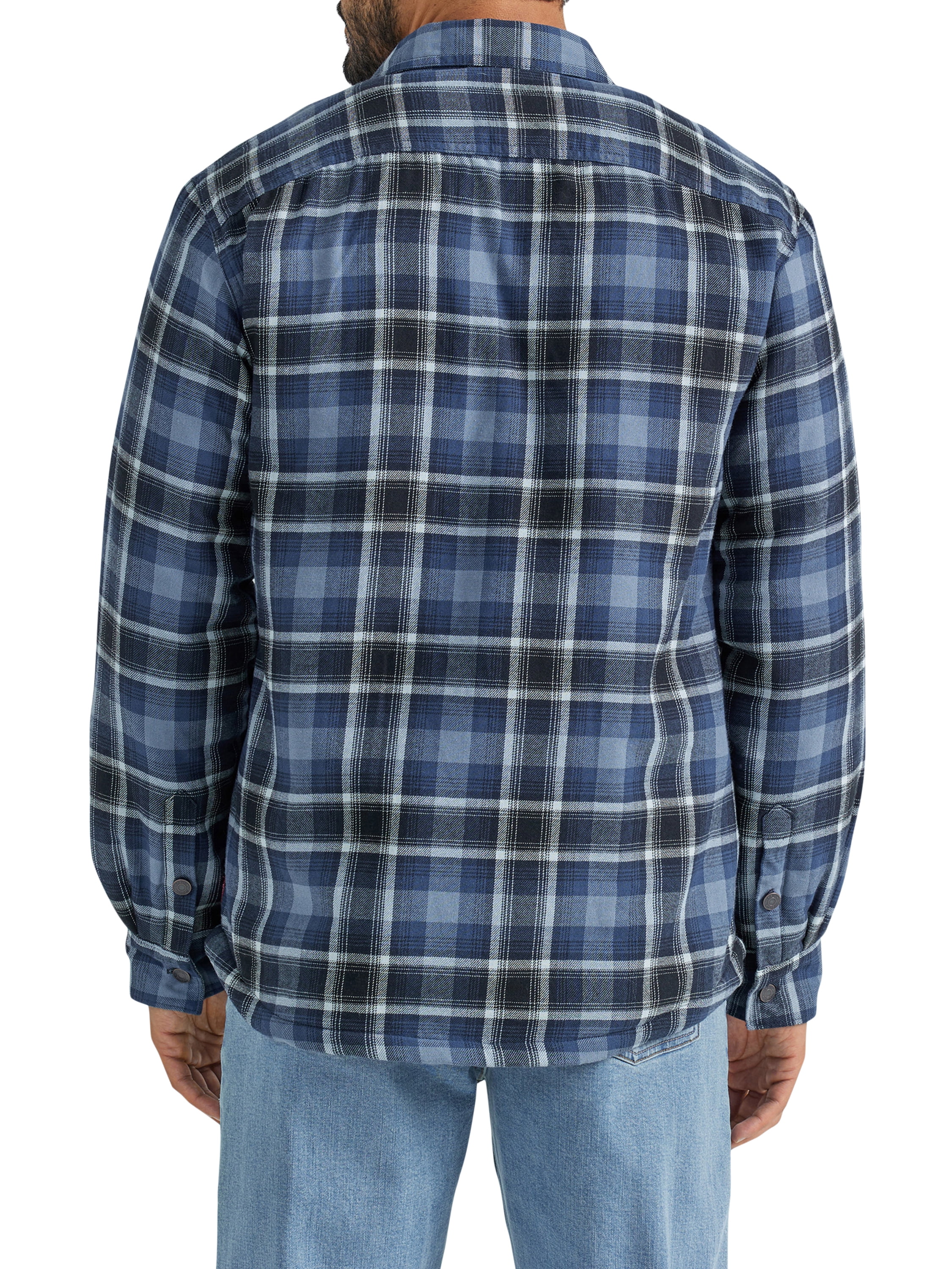 Wrangler® Men's and Big Men's Long Sleeve Sherpa Heavyweight Shirt Jacket (S-5XL)