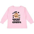 thumbnail image 3 of Inktastic Monkey I Love Hanging out with My Grandpa Boys or Girls Long Sleeve Toddler T-Shirt, 3 of 5