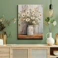 thumbnail image 4 of Rustic Farmhouse Daisy Canvas Wall Art Vintage Country Floral Wall Decor Picture Modern Flower Poster Print for Living Room Bedroom Bathroom Decoration12"x16", 4 of 6