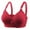 *Red, variant on Rigardu bras for women Womens Plus Size No Steel Ring Bra Thin Cotton Jacquard Push Up Underwear Beige 100C