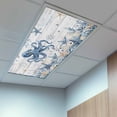 thumbnail image 2 of 4 Pack Ocean Octopus Fluorescent Light Covers for Ceiling Lights Blue Yellow Sea Star Shell Coral White Wood Grain Magnetic Ceiling Light Covers Overhead Light Filters for Office Classroom Home, 2 of 9