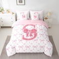 thumbnail image 2 of Homewish Letter Monogrammed S Twin Bedding Sets 7-Piece for Teens Boys Girls,Kawaii Pink Bow Bedding Comforter Set Microfiber,Dreamy Princess Breathable Sheet Sets,Lightweight Room Decor,Reversible, 2 of 8