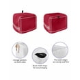 thumbnail image 2 of Pure Red Toaster Cover 4 Slice, Simple Solid Color Dustproof Bread Machine Oven Cover with Storage Pockets, Fits Most Kitchen Toasters Protector, 2 of 5
