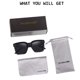 thumbnail image 5 of Gafas de Sol TAOTAOQI Vintage Cuadradas Sobredimensionadas UV400 Negro/Gris, 5 of 8