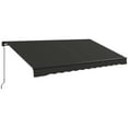 thumbnail image 1 of Outsunny 12' x 10' Patio Retractable Awning Sunshade Shelter, Black, 1 of 10