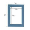 thumbnail image 3 of Steel Blue Acid Free 22x28 Picture Frame Mats with White Core Bevel Cut for 16x20 Pictures - Fits, 3 of 4