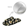 thumbnail image 5 of Xoenoiee Frog Daisy Print Cotton House Slippers for Women Men Fluffy Furry Open Toe Slippers House Bedroom Shoes for Indoor Outdoor, 10.5-11.5 W/9.5-10.5 M, 5 of 7