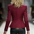 thumbnail image 4 of Blazers para las Mujeres Negocios Casual Manga Larga Solapa Cremallera Slim Fit Blazer de Trabajo, Chaqueta de Oficina Blazers de Negocios de las Mujeres, 4 of 9