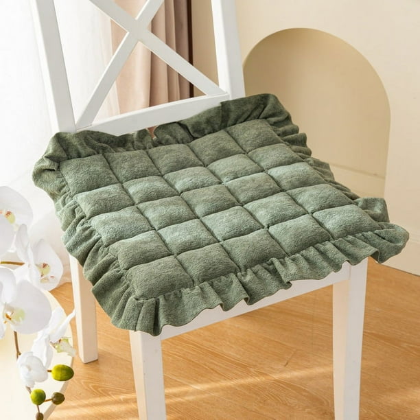 Xiao Hua Cojín para jardín, terraza, hogar, cocina, oficina, grueso y cómodo, 15,74 x 15,74 pulgadas, verde