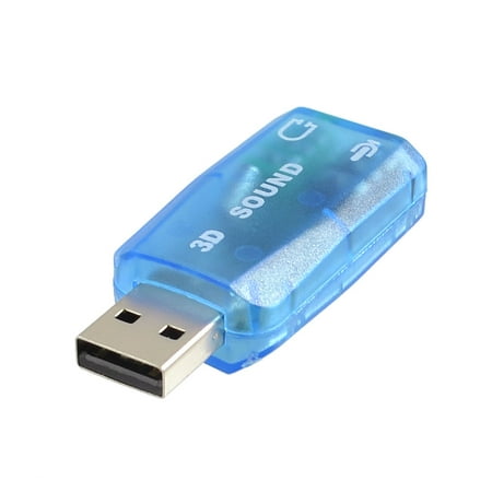 Unique Bargains USB 2.0 to 3D Earphone Audio Sound Card Adapter Converter Virtual 5.1 CH