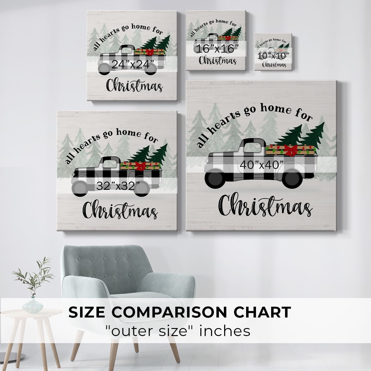 Christmas Truck II- Gallery Wrapped Canvas