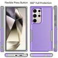 thumbnail image 2 of Galaxy S24 Plus 5G Case, 2 in 1 Phone Case for Samsung Galaxy S24 Plus 6.7" ,Takfox Shockproof Protection Heavy Duty Armor Hard Plastic & Rubber Rugged Bumper Cover,Purple, 2 of 10