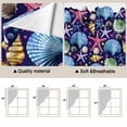 thumbnail image 5 of Swag Valance Curtains for Windows, Coastal Blue Light Filtering Kitchen Curtains with Rod Pocket, Ocean Starfish Shell Conch Watercolor Window Treatment Valances for Living Room, 36x45 - 2 PCS, 5 of 9