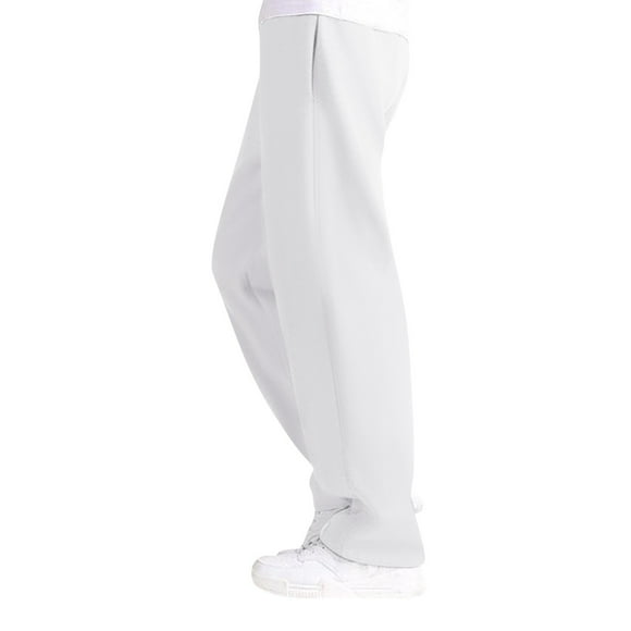 Ediodpoh Mens Casual Straight Pants Trend Youth Warm Loose Pants Loose Fashion Men’s Pants White XXXL