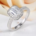 thumbnail image 3 of Moissanite Ring for Women 1 Ct Diamond Engagement Rings 18K White Gold Plated 925 Sterling Silver Moissanite Ring Womens Diamond Rings Diamond Promise Ring Lab Diamond Ring, 3 of 8