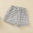 thumbnail image 6 of MHZLDYZ 4 Year Old Boy Clothes Toddler Baby Boys Outfits&Set Solid Color Short Sleeved T Shirt And Striped Shorts Summer Outdoor Casual Suit 4 Year Old Boy Clothes 3T Boys Clothes(Gray,80), 6 of 6