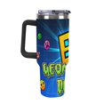thumbnail image 4 of Geometry Dash 40 Oz Tumbler with Handle And Straw, Stainless Steel Double Wall Vacuum Insulated Coffee Cup Travel Mug for Gym, Outdoors, Commute, Work, 4 of 8