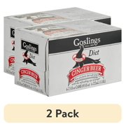 (2 pack) Goslings Diet Stormy Ginger Beer Cocktail Mixer, 6-12 fl. oz Cans