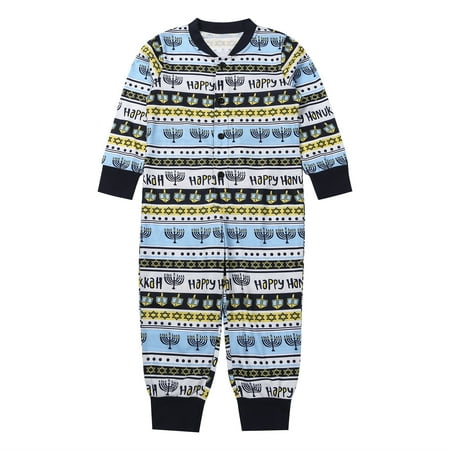 

COUTEXYI Family Matching Christmas Pajamas Long Sleeve Print Jumpsuit Men Women Kid Baby Sleepwear