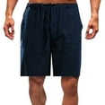 thumbnail image 2 of Casual Shorts for Men Loose High Waist Drawstring Elastic Waist Solid With Pockets Cargo Bottoms Shorts, 2 of 7