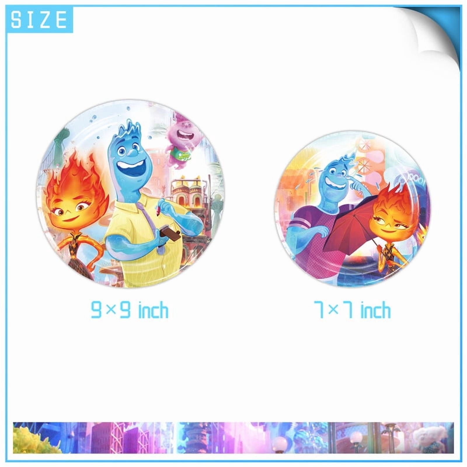 Elemental Party Tableware Set Plates Cup Kit Birthday Supplies Decorations Disposable Dinnerware