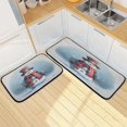 thumbnail image 7 of 2-Piece Kitchen Rugs Set Non-Slip Mats Carpet Floor for Kitchen, Bathroom (19.7"x27.6" & 19.7"x47.2") Watercolor-style Snowman Pattern, 7 of 7