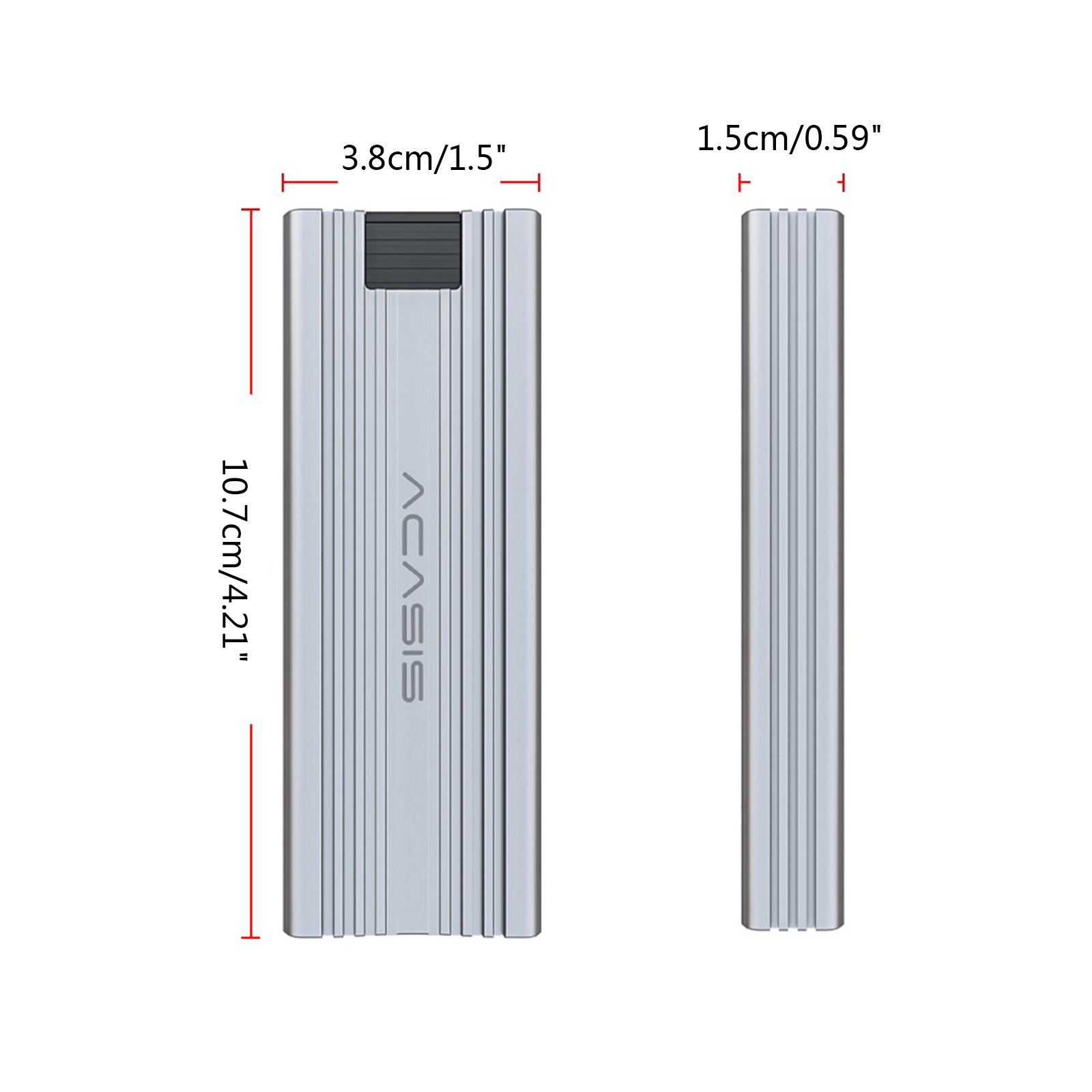 Zeiwohndc for M.2 USB C NVMe PCIe Adapter Hard Drive Enclosure for 2242/2260/2280 M2 NVMe