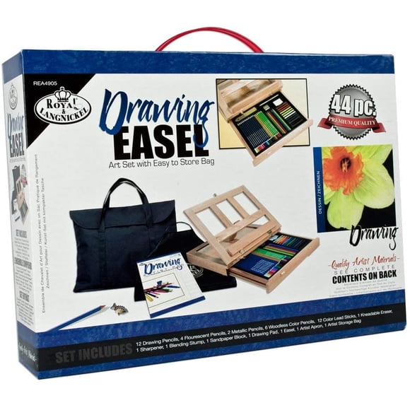 Juego de Arte de Caballete Royal & Langnickel 44 Accesorios Bolsa Dibujo Arte Artista Estudiante REA4905