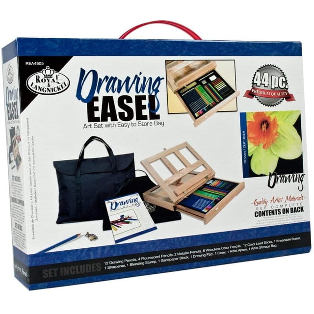 Juego de Arte de Caballete Royal & Langnickel 44 Accesorios Bolsa Dibujo Arte Artista Estudiante REA4905
