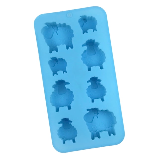 Silicone Sheep for Baking and Crafting with 8 Detailed Cavities and Grid Design