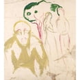 thumbnail image 2 of Edvard Munch 20x22 Black Ornate Framed Double Matted Museum Art Print Titled: Jealousy Motif (1929-30), 2 of 5