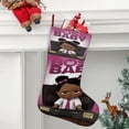 thumbnail image 2 of Bebé Jefe: Niña Africana Tema: Calcetines de Navidad, fino lino blanco para colgar en escaleras y chimenea, decoración navideña para el hogar, regalo de Navidad. 54cm × 38cm, 2 of 5