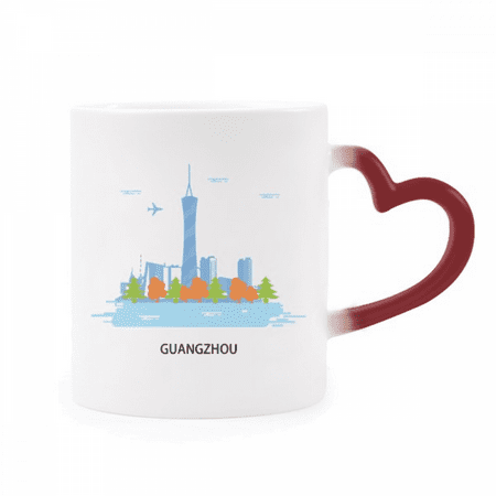 

Scene Mansion Advanced China Town Heat Sensitive Mug Red Color Changing Stoneware Cup
