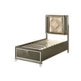 thumbnail image 5 of Acme Skylar Full Bed w/Storage & LED LED, Synthetic Leather & Dark Champagne, 5 of 6