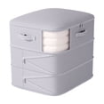 thumbnail image 2 of Large Capacity Compression Storage Bags, Three Layer Closet Wardrobe Organizer Blankets Clothes Quilts Organization System Space Saving Vacuum Sealing Dustproof Pouches 23.62x21.26x16.54in Gray, 2 of 7