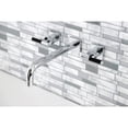 thumbnail image 2 of Kingston Brass KS6021CKL Kaiser Two-Handle Wall Mount Roman Tub Faucet, Polished Chrome, 2 of 7