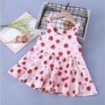 thumbnail image 2 of Vestido estampado para niña, sin mangas, cuello redondo, cómodo, transpirable, lindo vestido para niños para fiesta de cumpleaños, 2 of 5
